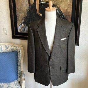 Like New Oscar De La Renta Sz 44S Plaid Blazer Houndstooth MSRP $1399